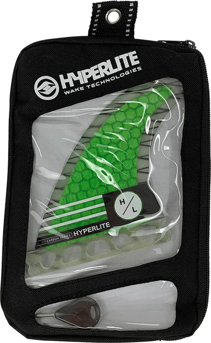 Hyperlite 4.5 Carbon Surf Fin Set W/Key (3-Pack) Black/Yellow 4.5in