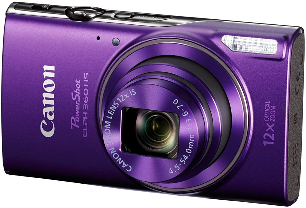 Canon PowerShot ELPH 360 Digital Camera w/ 12x Optical Zoom and Image Stabilization - Wi-Fi & NFC Enabled (Black)