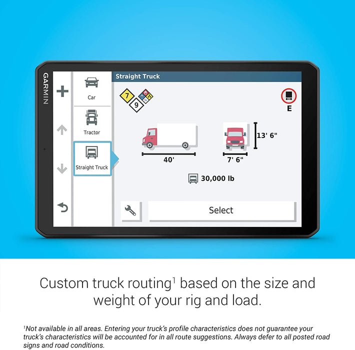 Garmin dezl OTR700, 7-inch GPS Truck Navigator, Easy-to-Read Touchscreen Display, Custom Truck Routing and Load-to-Dock Guidance