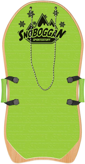 AIRHEAD SNO-BOGGAN Wood Sled, Green, 36 x 18 inches