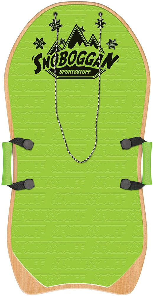 AIRHEAD SNO-BOGGAN Wood Sled, Green, 36 x 18 inches