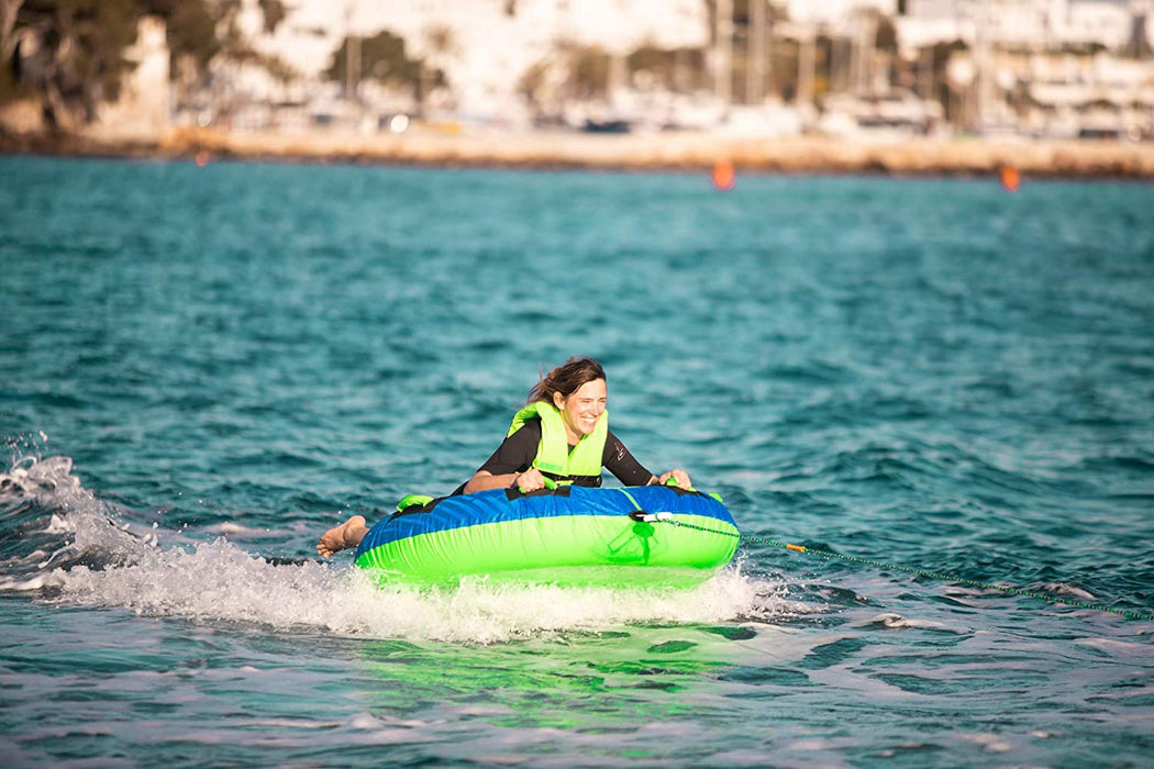 Jobe Breeze 1 Person Towable - Blue - Unisex - A Convenient Quick-Rope Connector Allows Easy Rope Connection and Detachment