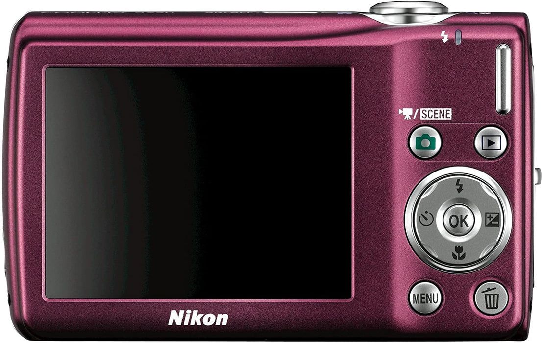 Nikon Coolpix S220 10MP Digital Camera with 3x  Optical Zoom and 2.5 inch LCD (Plum)