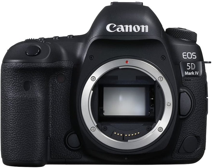 Canon EOS 5D Mark IV Full Frame Digital SLR Camera Body, Canon BG-E20 Grip, Sandisk Extreme 64GB U3 Card, Polaroid LED Video Light, Microphone, 72-inch Monopod