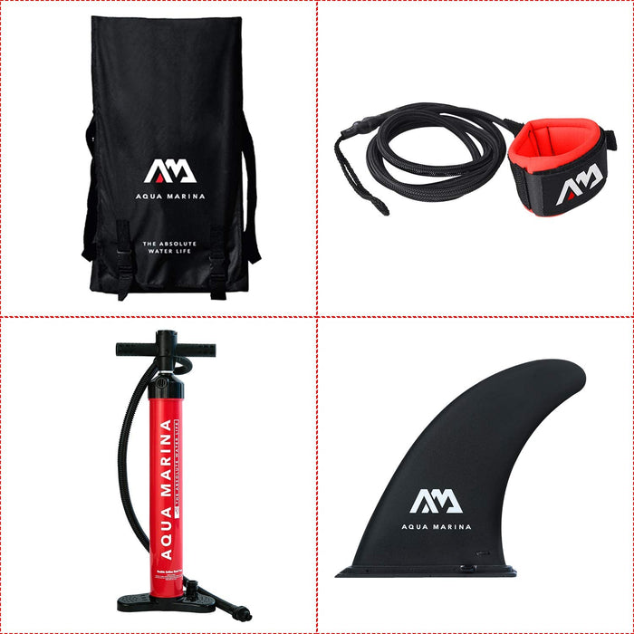 Aqua Marina Magma Inflatable Stand Up Paddle Board 10'10" (6" Thick) | Includes Double Action Pump, Magic Backpack, Slide-in Center Fin, Sports III Paddle, Safety Leash
