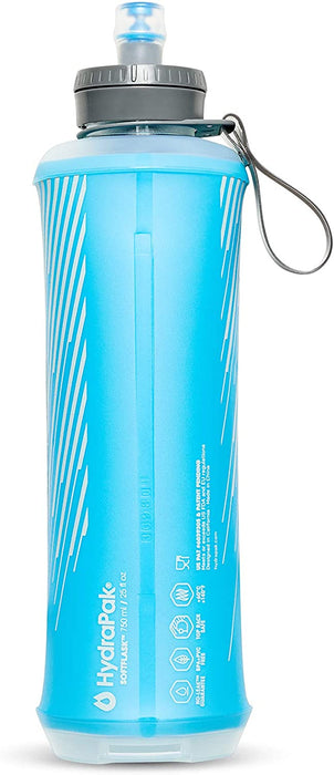 Hydrapak SoftFlask - Lightweight Handheld Running & Hiking Collapsible Water Bottle - (750 or 500 ml)