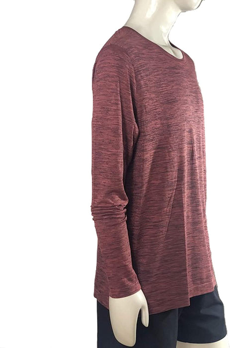 Lululemon Metal Vent Breathe LS - OBSI/BRKR (Obsidian/Brick Rose)