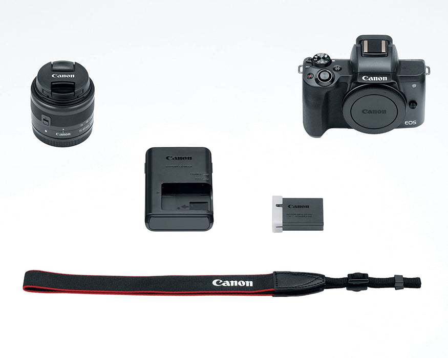 Canon EOS M50 Mirrorless Digital 4K Vlogging Camera with Dual Pixel CMOS Autofocus, DIGIC 8 Image Processor, Built-in Wi-Fi, NFC and Bluetooth technology, Body