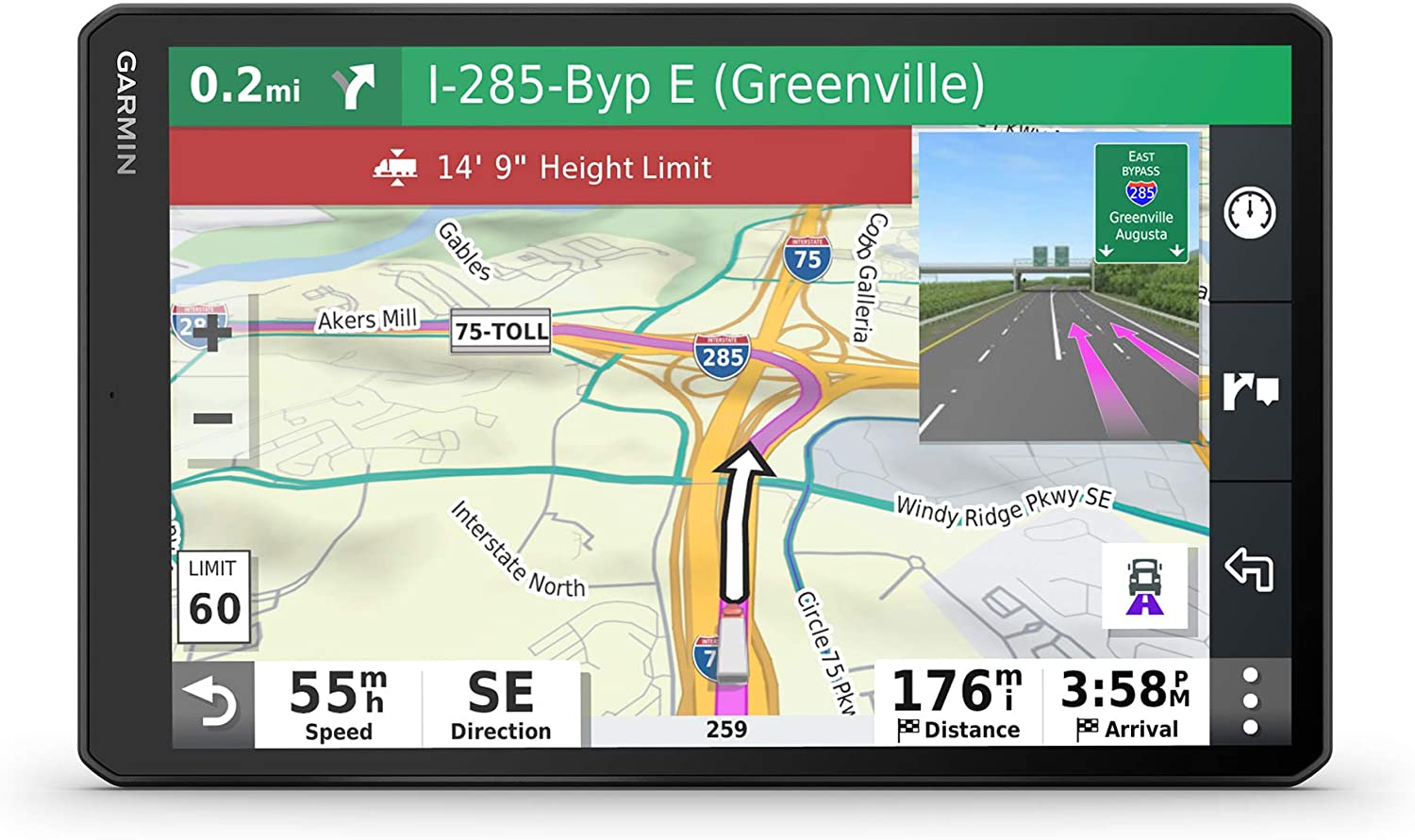 Garmin dezl OTR700, 7-inch GPS Truck Navigator, Easy-to-Read Touchscreen Display, Custom Truck Routing and Load-to-Dock Guidance