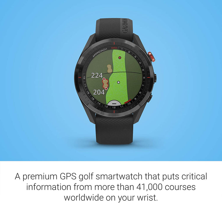 Garmin Approach S62, Premium Golf GPS Watch, Built-in Virtual Caddie, Mapping and Full Color Screen