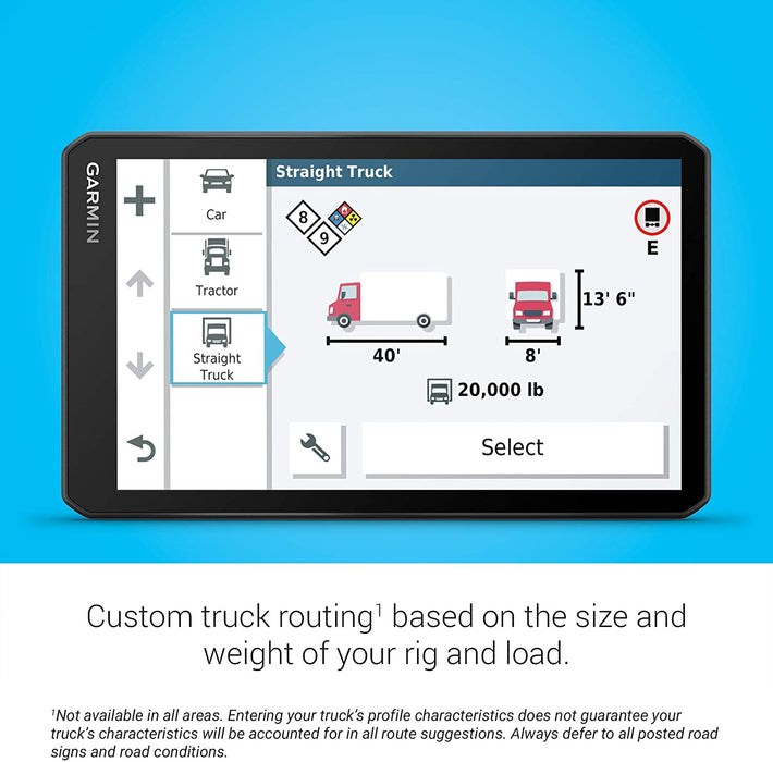 Garmin dezl OTR700, 7-inch GPS Truck Navigator, Easy-to-Read Touchscreen Display, Custom Truck Routing and Load-to-Dock Guidance