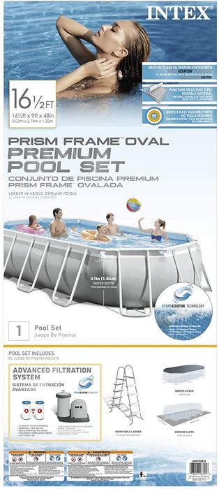 Intex Round Prism Frame Pool Set | 15ft x 48" | 26725EH model