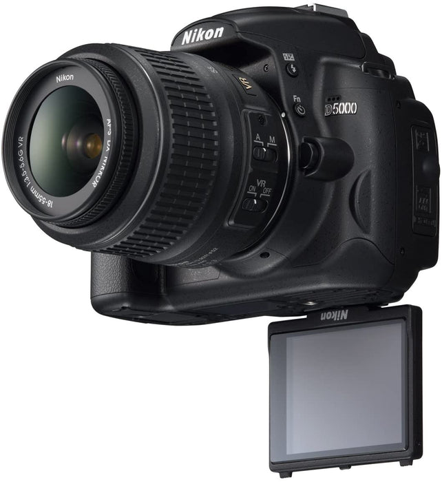 Nikon D5000 DSLR Camera with 18-55mm f/3.5-5.6G VR and 55-200mm f/4-5.6G VR Lenses (OLD MODEL)