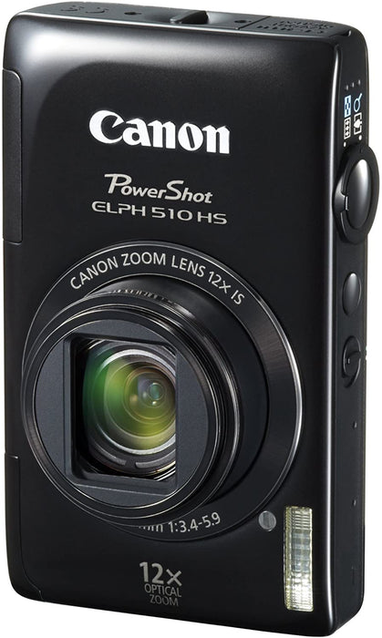 Canon PowerShot ELPH 510 HS 12.1 MP CMOS Digital Camera with Full HD Video and Ultra Wide Angle Lens (Black)