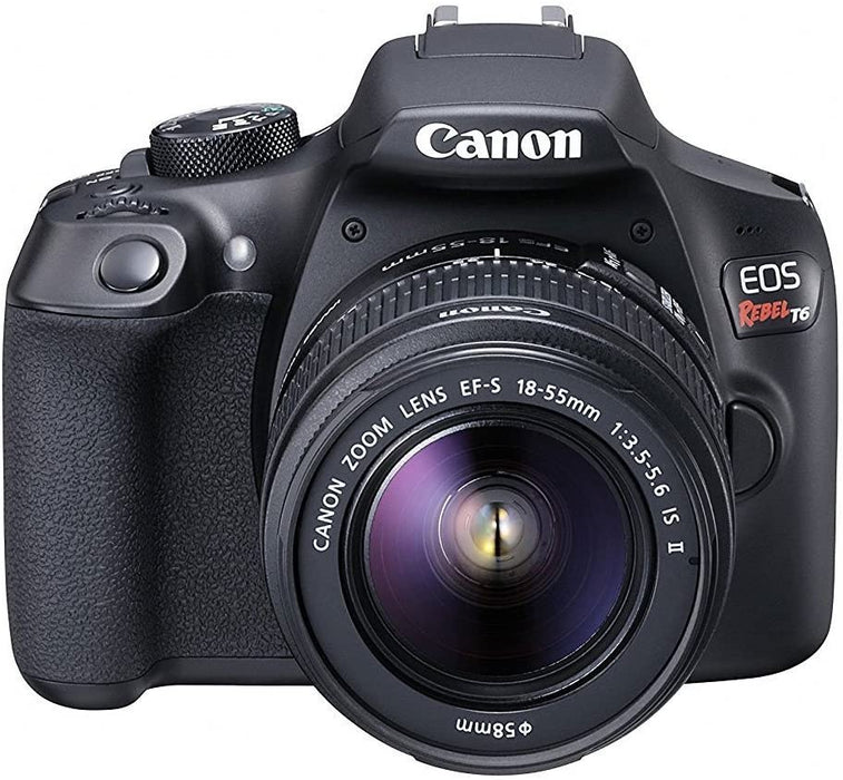 Canon EOS Rebel T6 Bundle With EF-S 18-55mm f/3.5-5.6 IS II Lens + Advanced Accessory Kit - Including EVERYTHING You Need To Get Started
