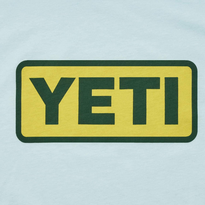 YETI Unisex Logo Badge Short Sleeve T-Shirt, Ice Blue, Small