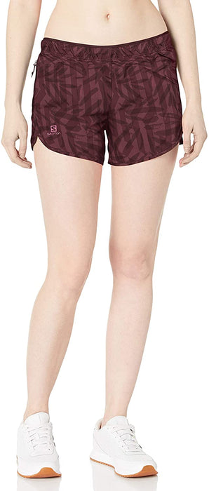 Salomon Women's Standard Agile Short W, Cayenne/Print