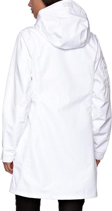Helly-Hansen Women's Long Belfast Lightweight Waterproof Windproof Breathable Raincoat Jacket with Hood