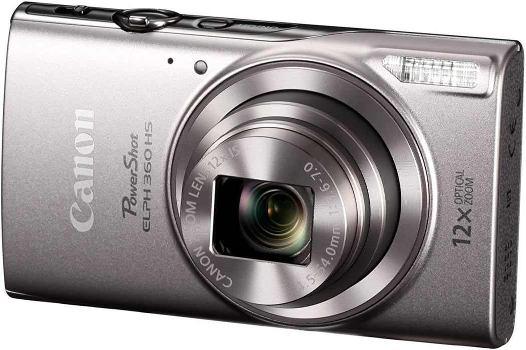 Canon PowerShot ELPH 360 Digital Camera w/ 12x Optical Zoom and Image Stabilization - Wi-Fi & NFC Enabled (Black)