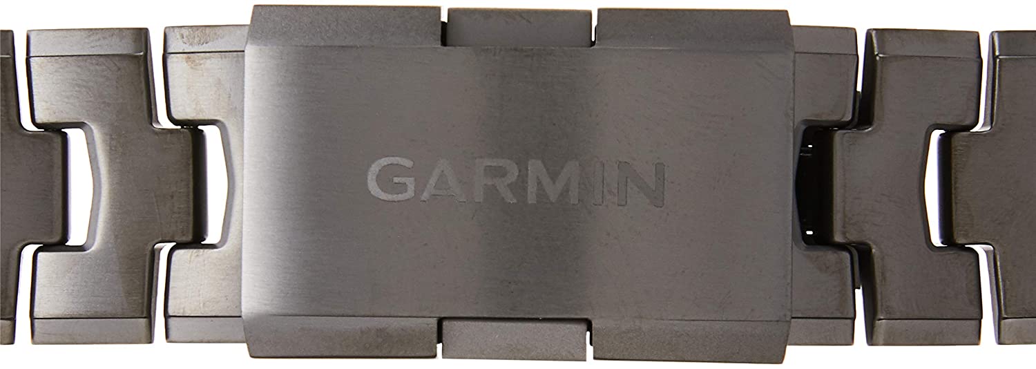 Garmin Quickfit 26 Watch Band, Vented Carbon Gray Titanium Bracelet