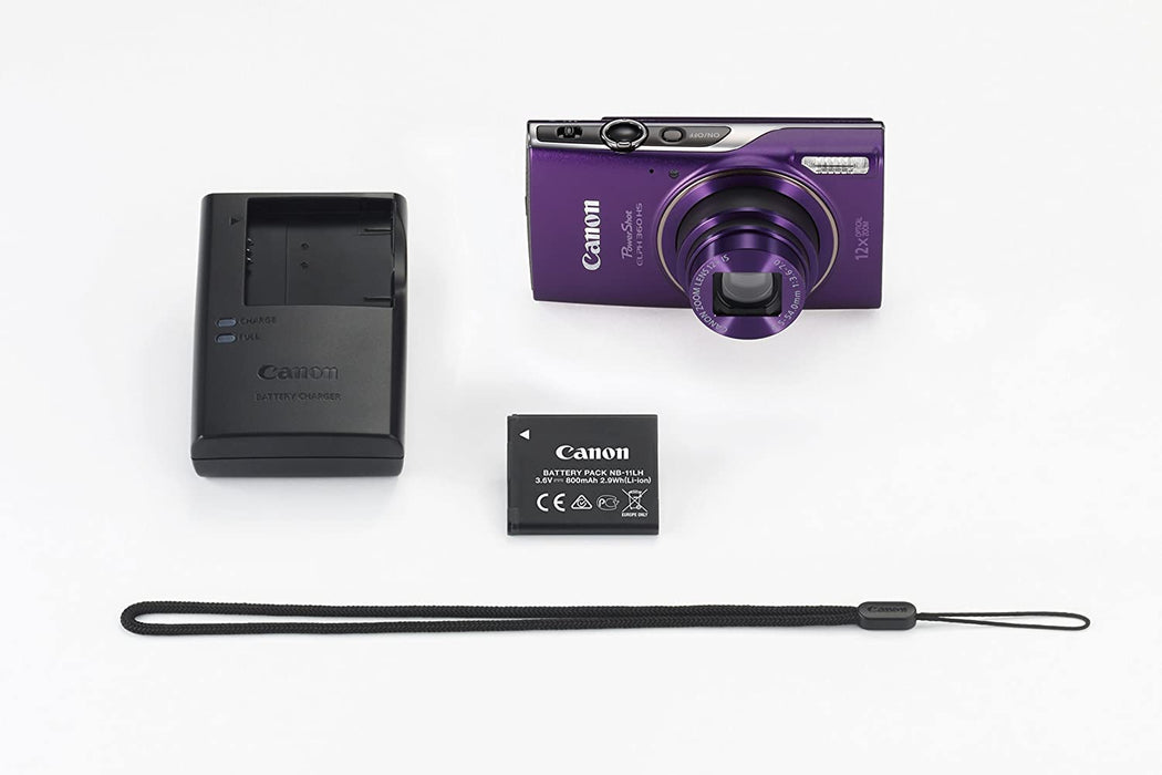 Canon PowerShot ELPH 360 Digital Camera w/ 12x Optical Zoom and Image Stabilization - Wi-Fi & NFC Enabled (Black)
