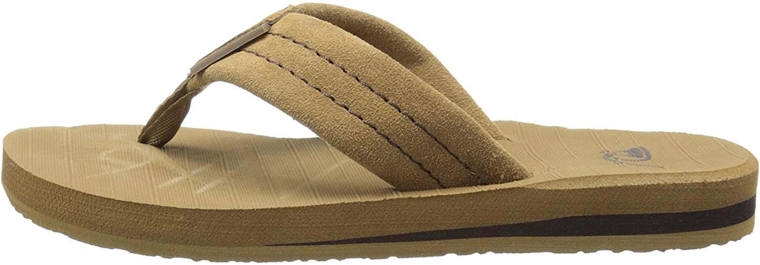 Quiksilver Kids' Carver Suede Youth Flip-Flop Sandal