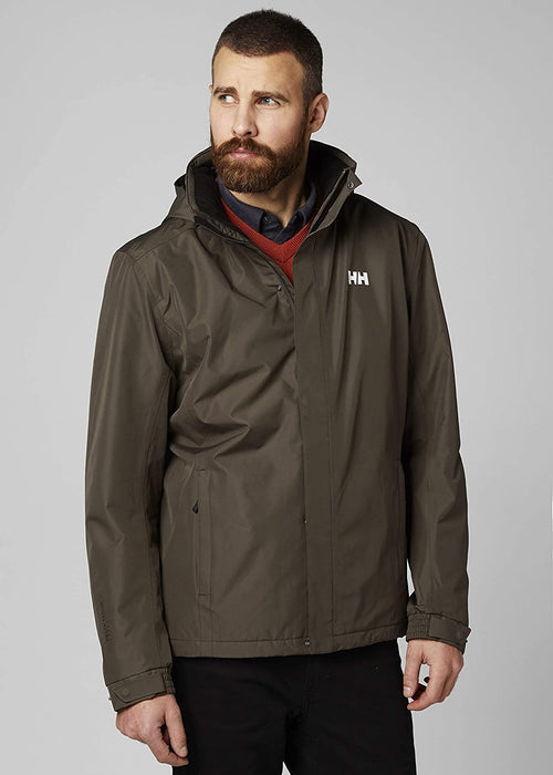 Helly Hansen Men's Waterproof Dubliner Insulated Jacket with Packable Hood for Cold Weather