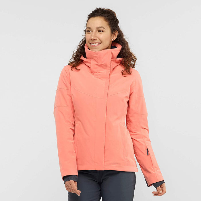 Salomon Speed Women's Ski Jacket, Red Dahlia