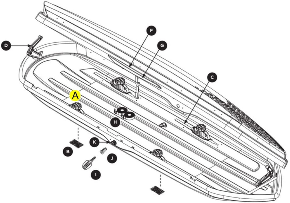 Thule Car Roof Box Replacement AcuTight Mounting Hardware with Screw - 7521484001