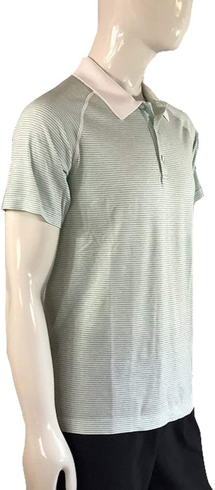 Lululemon Metal Vent TECH Polo - WHT/WHT/BLGN (S)