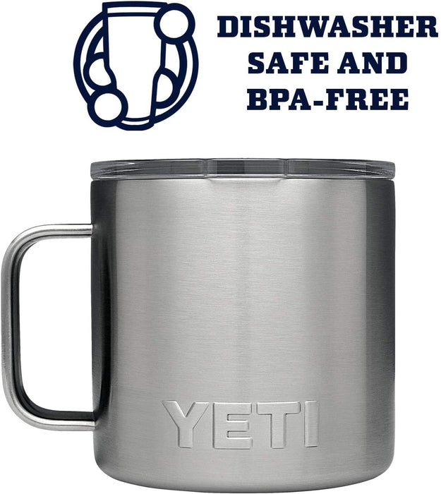 YETI Rambler 14 oz Mug, Stainless Steel