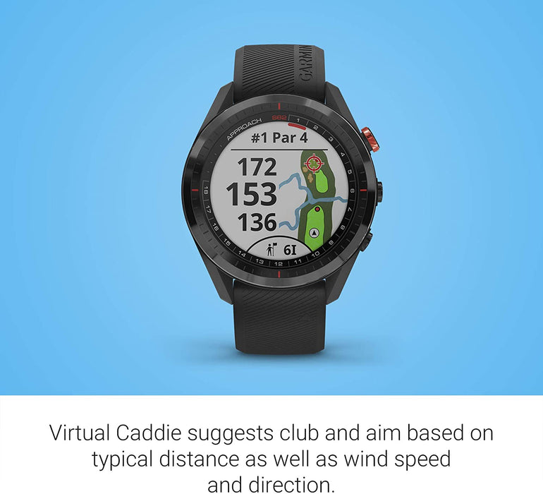 Garmin Approach S62, Premium Golf GPS Watch, Built-in Virtual Caddie, Mapping and Full Color Screen