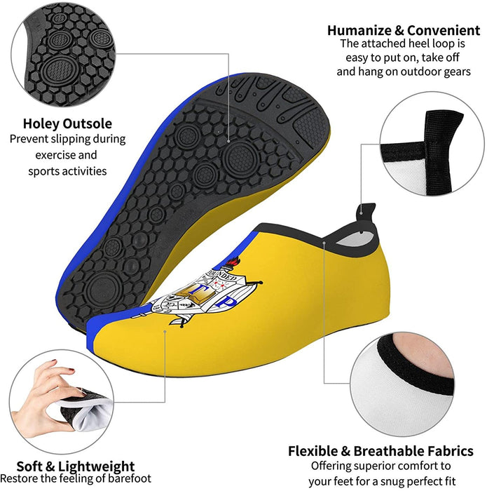 ZHUOBAIL S-ig_ma G_am-m_a R-ho 1922 SGR Sisterhood Water Shoes Barefoot Aqua Yoga Socks Quick-Dry Beach Swim Surf Shoes Slip-on for Men Women 44/45