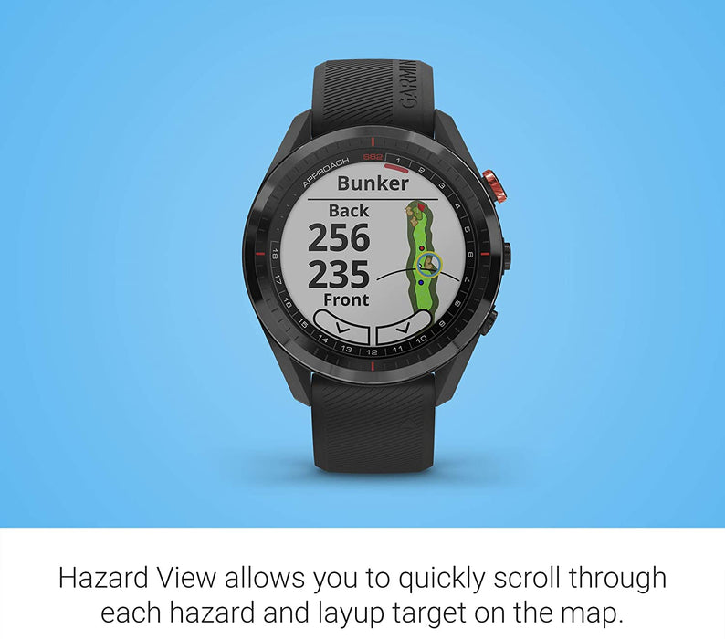 Garmin Approach S62, Premium Golf GPS Watch, Built-in Virtual Caddie, Mapping and Full Color Screen