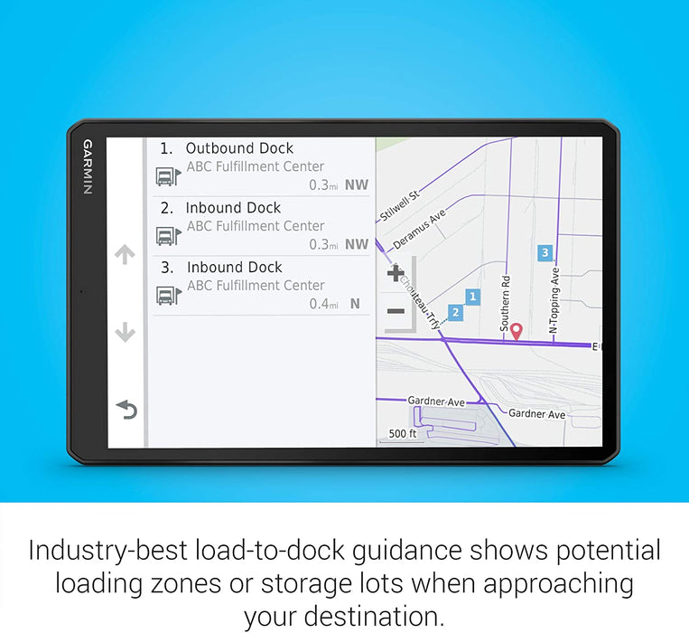 Garmin dezl OTR700, 7-inch GPS Truck Navigator, Easy-to-Read Touchscreen Display, Custom Truck Routing and Load-to-Dock Guidance