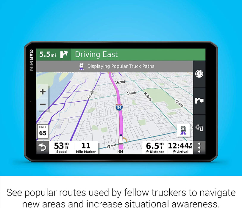 Garmin dezl OTR700, 7-inch GPS Truck Navigator, Easy-to-Read Touchscreen Display, Custom Truck Routing and Load-to-Dock Guidance