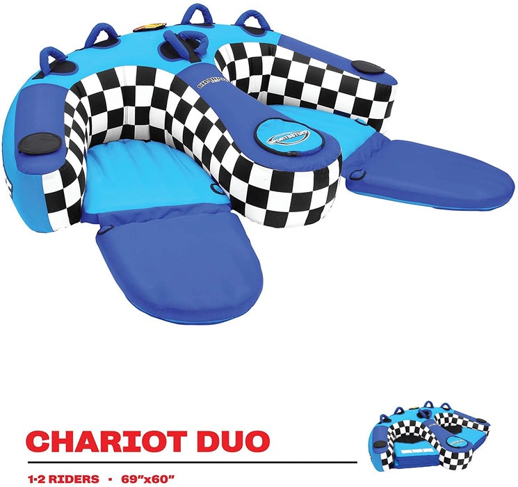 Sportsstuff Chariot Duo | 1-2 Rider Towable Tube for Boating
