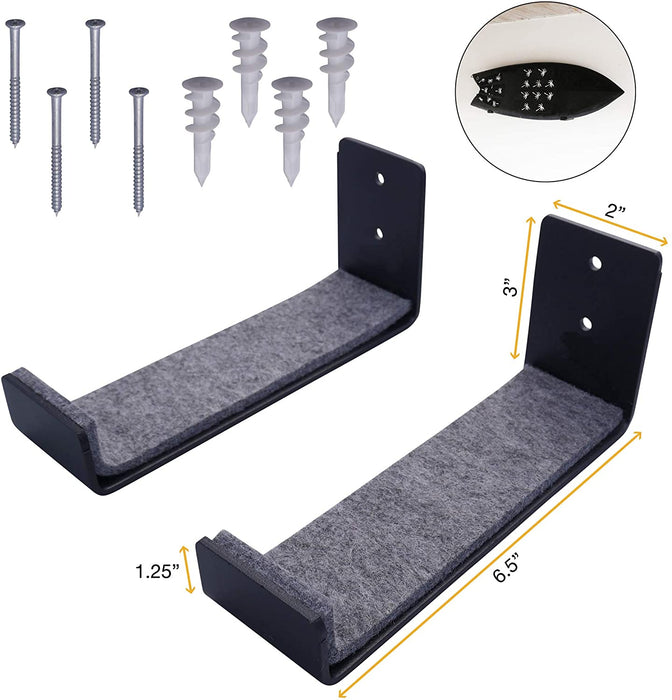 Ho Stevie! Surfboard Wall Mount - Minimalist Wall Racks for Shortboards and Longboards (Screws Included)