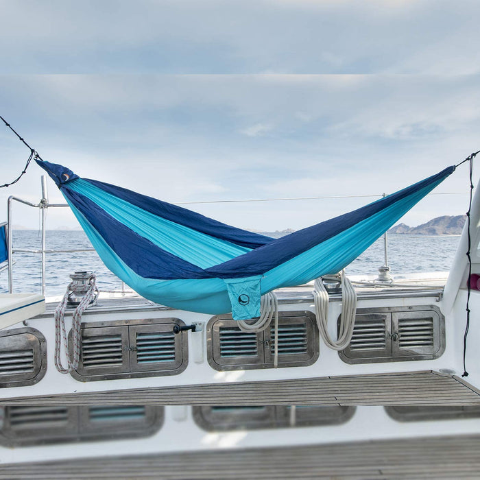 Ticket to the Moon Fair Trade & Handmade 1-2 Person King Size Lightweight Hammock for Traveling, Camping and Everyday Use, XXL, only 700g, Parachute-Silk, Set-Up < 1 min.