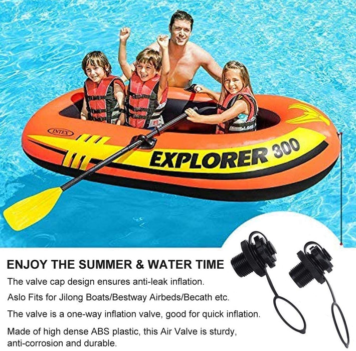 Alomejor Inflatable Boat Air Valve Screw 2pcs Valve Air Valve Replacement for Inflatable Boat Jilong Fishing Boat Airbed Raft