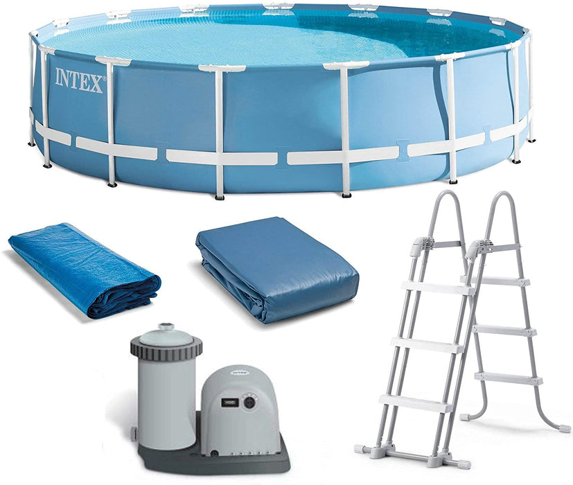 Intex 15ft X 42in Prism Frame Pool Set with Filter Pump, Ladder