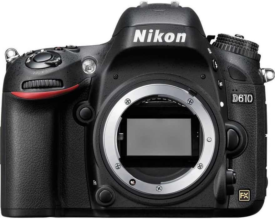 Nikon D610 DSLR Camera - NIKON 24-85MM 2.8-4.0 AFD Lens - NIKON MBD-14 Grip - USB Card Reader - Hand Strap - 64GB SDXC Memory Card - CASE - Cleaning Kit - EN-EL15 Battery - Charger