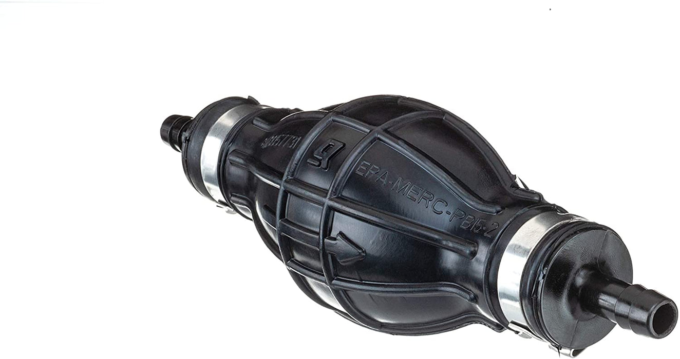Quicksilver 8M0052975 Primer Bulb with 2 Hose Clamps for 1/4-Inch (6.35 mm) Fuel Lines