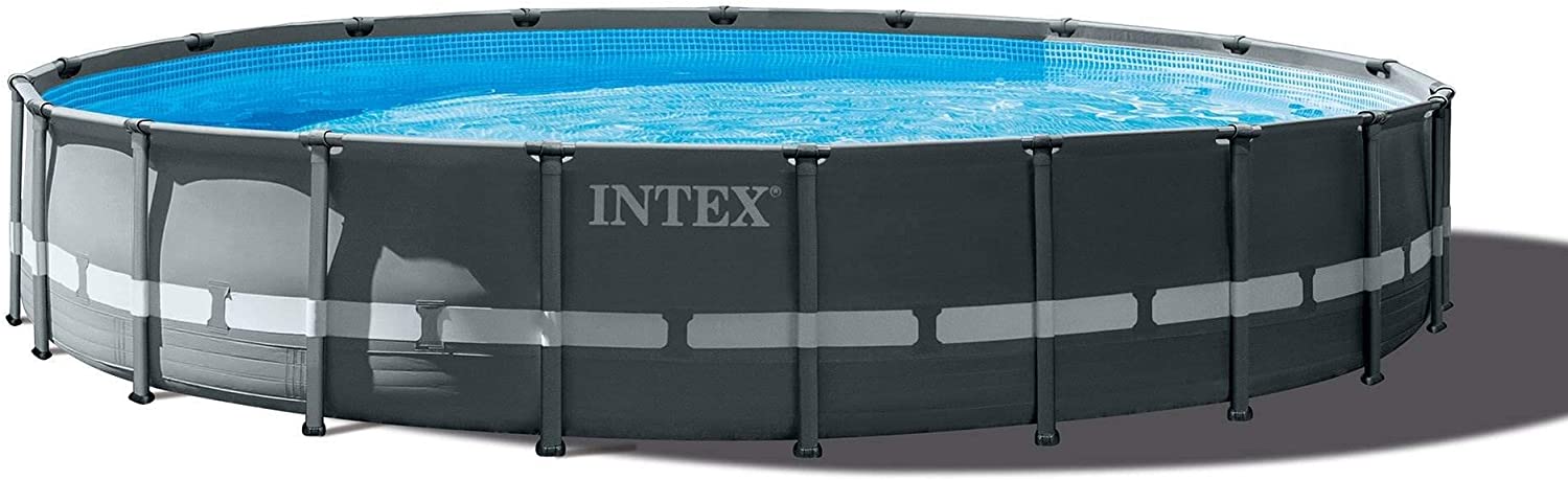 Intex 24ft x 52in Ultra XTR Round Frame Pool, Loungers (2 Pack), Floating Cooler