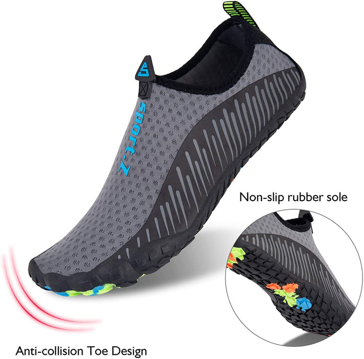 Mens Water Shoes Quick Dry Beach Swim Shoes Barefoot Pool Aqua Socks Shoes for Surf Diving Outdoor Hiking Walking Water Sport