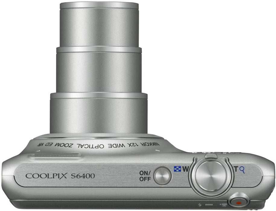 Nikon COOLPIX S6400 16 MP Digital Camera with 12x Optical Zoom and 3-inch LCD (Silver) (OLD MODEL)