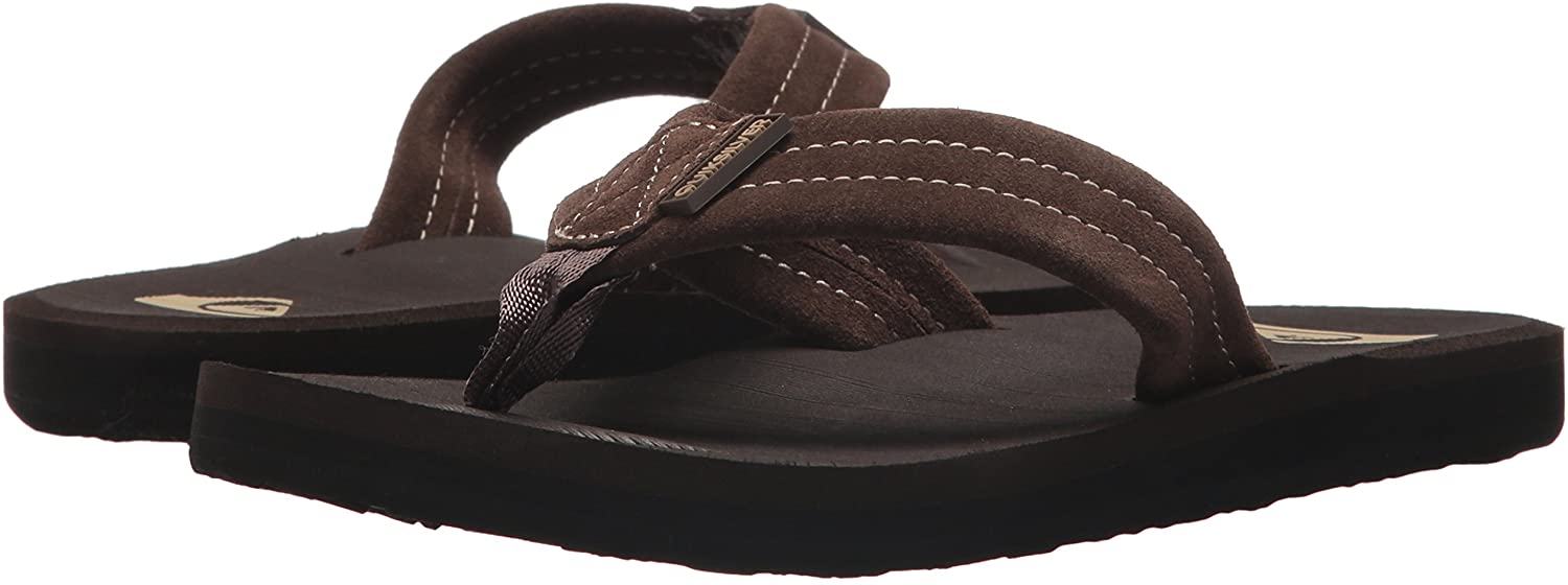 Quiksilver Kids' Carver Suede Youth Flip-Flop Sandal