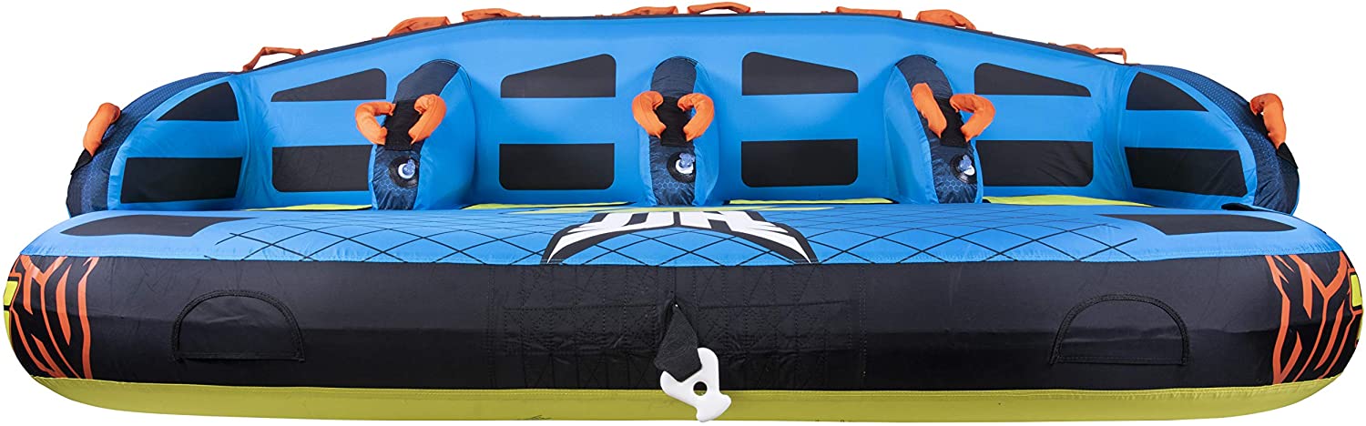HO Sports HG 4-Person Multi-Directional Ride-On Chariot and Couch Style Towable Tube with Attachments
