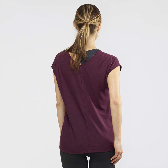 Salomon Women's Standard Comet Short Sleeve TEE W, black/ebony/Heather