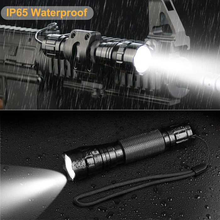 MARMOT Tactical Flashlight 1200 Lumens LED Light,Picatinny Rail Mount & Rechargeable Batteries & Remote Switch Included